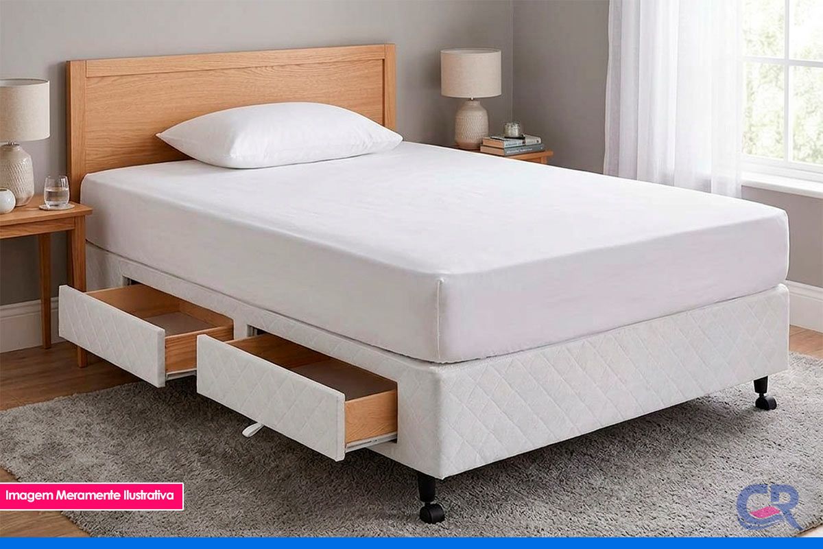 Cama Box Castor Poli White