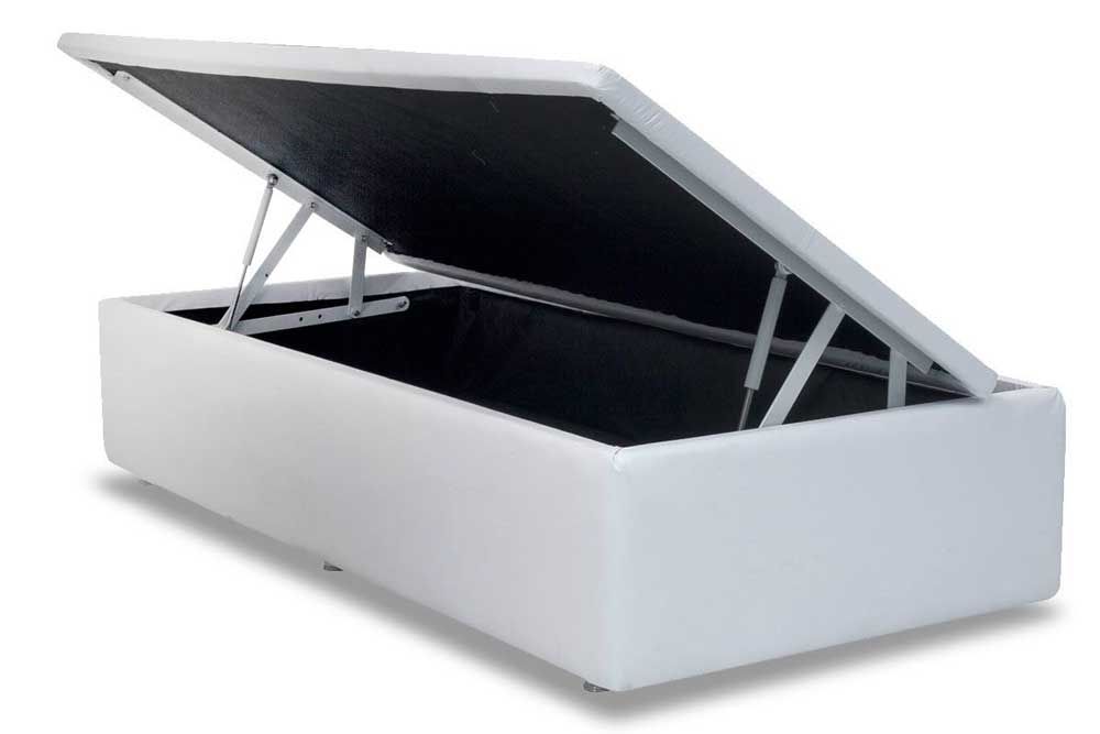 Cama Box Baú Universal Courano White - Ortobom- Box Baú Solteiro - 0,88x1,88 - Inteiriça