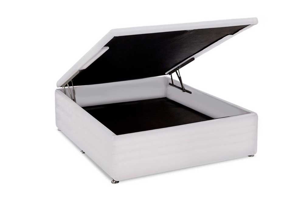 Cama Box Baú Universal Courano White - OrtobomCasal - 138x188x39
