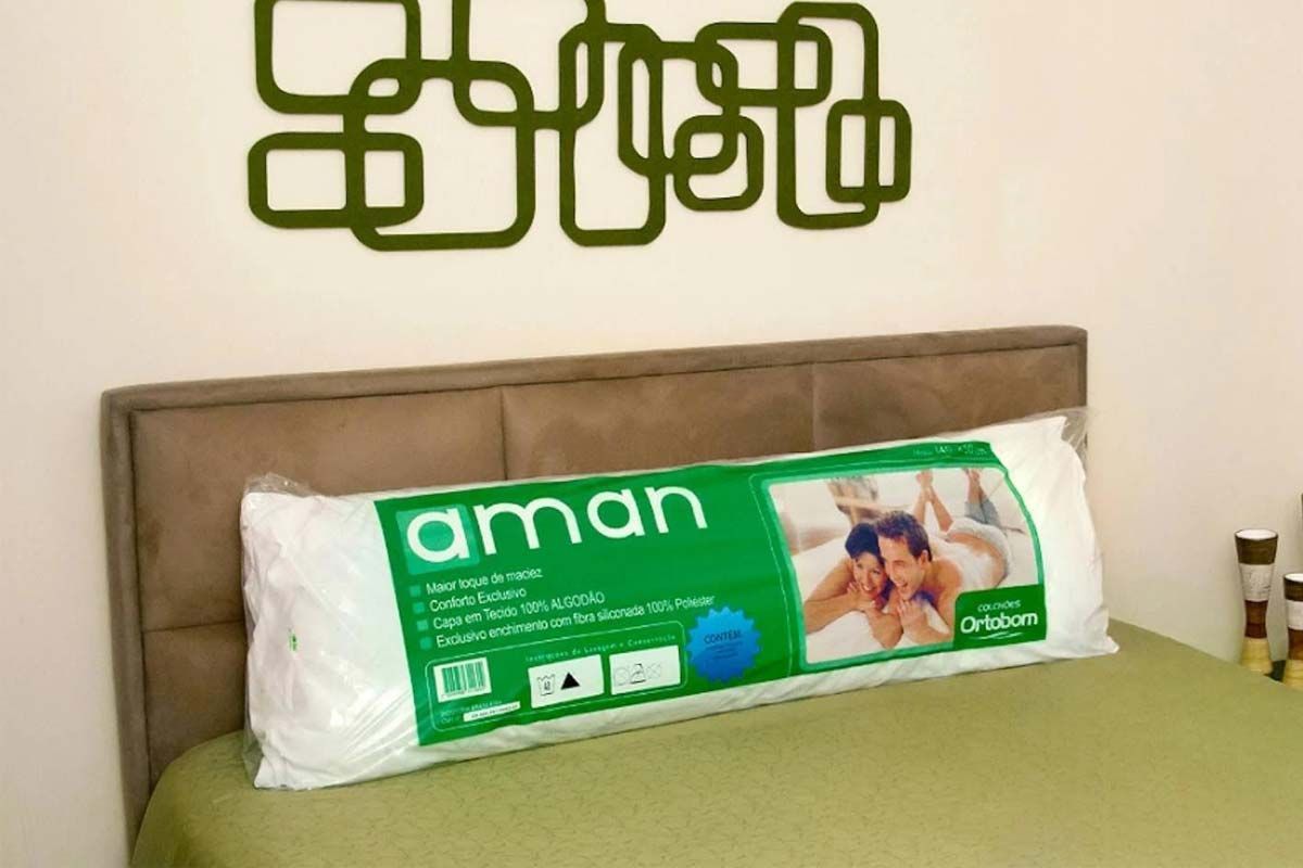 Travesseiro Fibras Pluma Aman Corpo Inteiro Ortobom