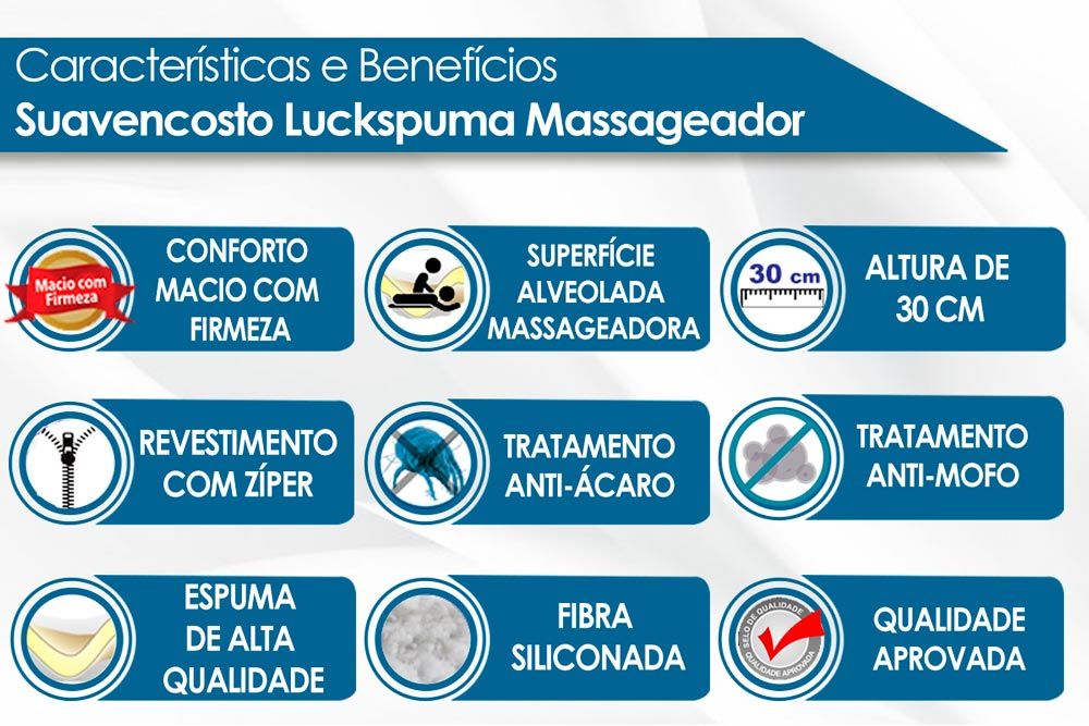 Travesseiro Suavencosto Triangular Confort Luckspuma