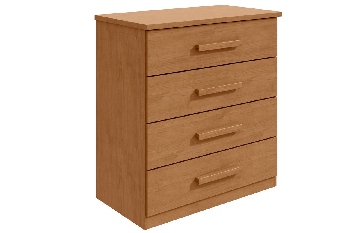Cômoda Baião c/4 Gavetas LopasAmêndoa/Rovere Cômoda Baião c/4 Gavetas LopasAmêndoa/Rovere