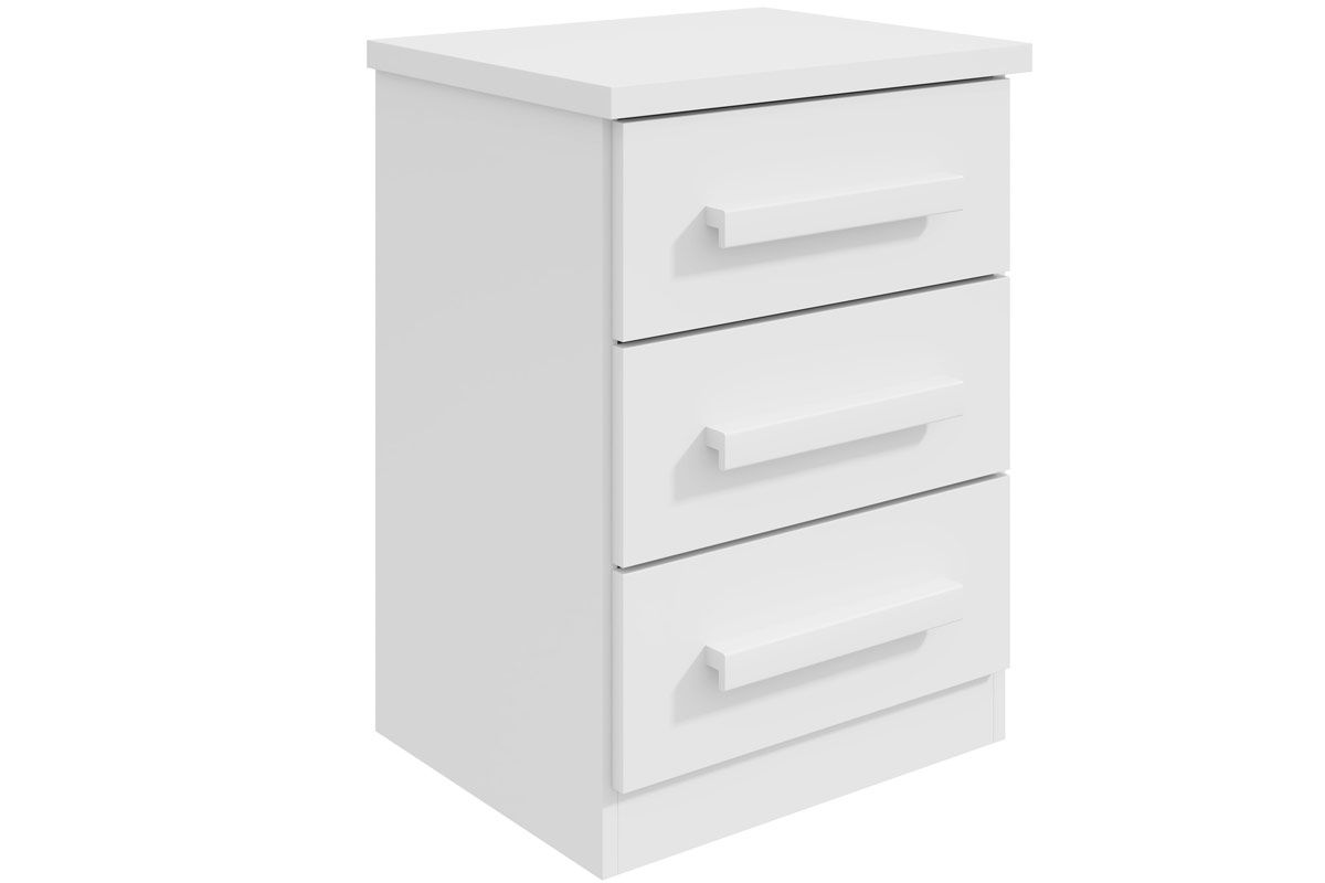 Mesa Cabeceira Baião c/3 Gavetas LopasBranco