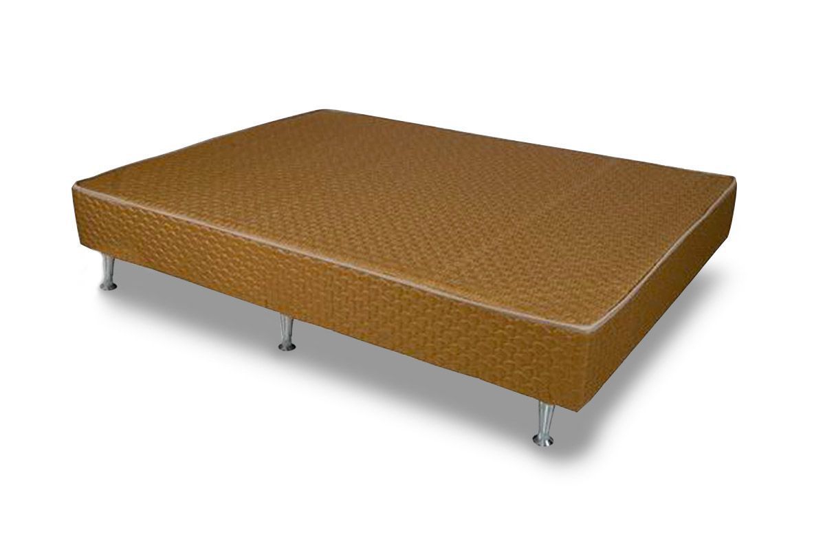 Cama Box Base Hotelaria Orthotel Tecido Brown - OrtobomKing - 193x203x24