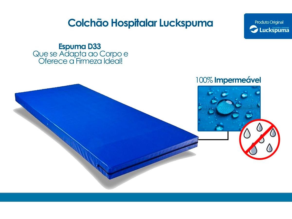 Colchão Hospitalar Luckspuma D33 Impermeável