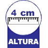 - 4 centímetros de altura