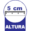  - 5 centímetros de altura