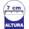  - 7 centímetros de altura