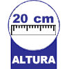  - 20 centímetros de altura