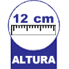  - 12 centímetros de altura