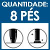  - Móvel possui 8 pés