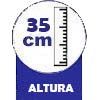  - 35 centímetros de altura
