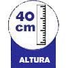  - 40 centímetros de altura