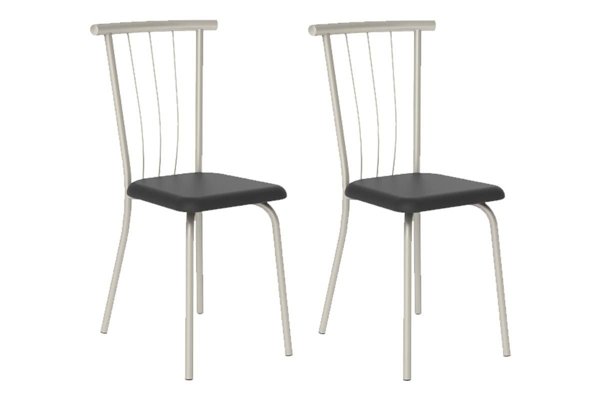Cadeira Jantar 154 Aço Kit 2Un Carraro