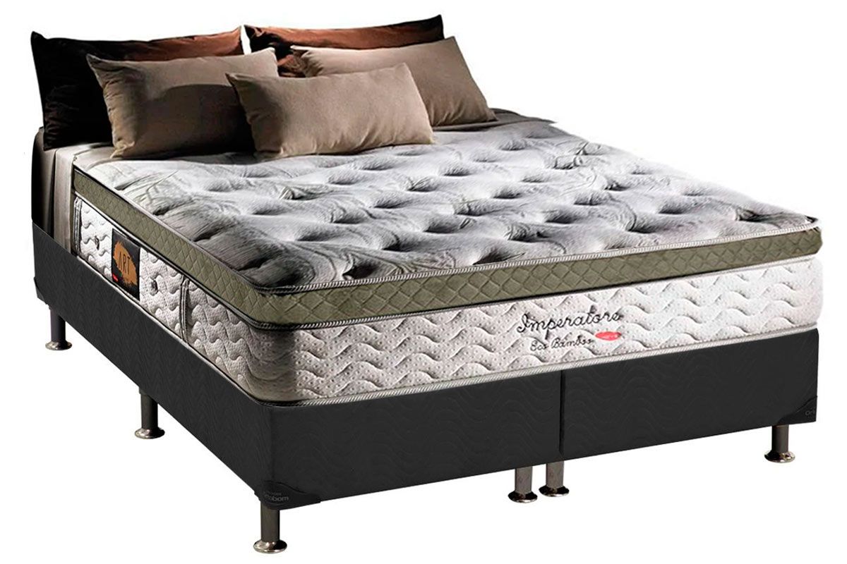 Cama Box CRC +Colchão Molas Imperatore Herval