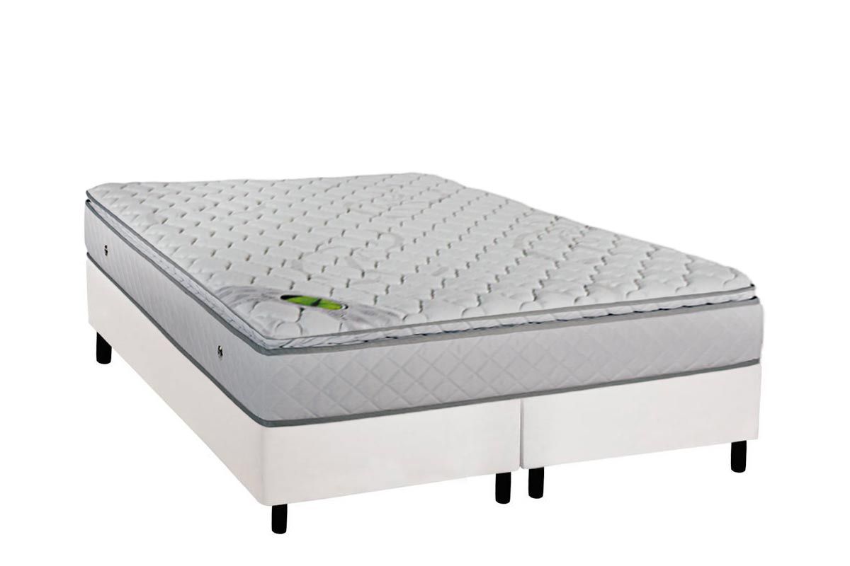 Cama Box CRC +Colchão Molas Luck Luckspuma