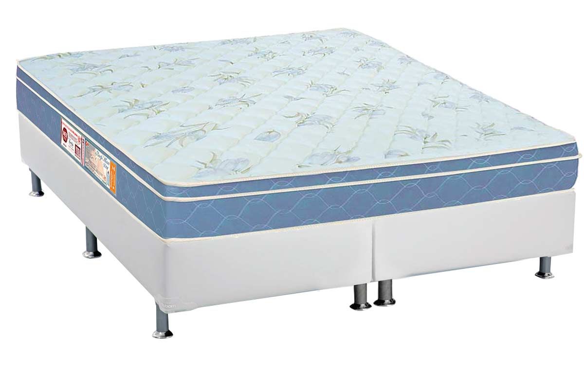 Cama Box CRC +Colchão Espuma D45 Sleep Max Castor