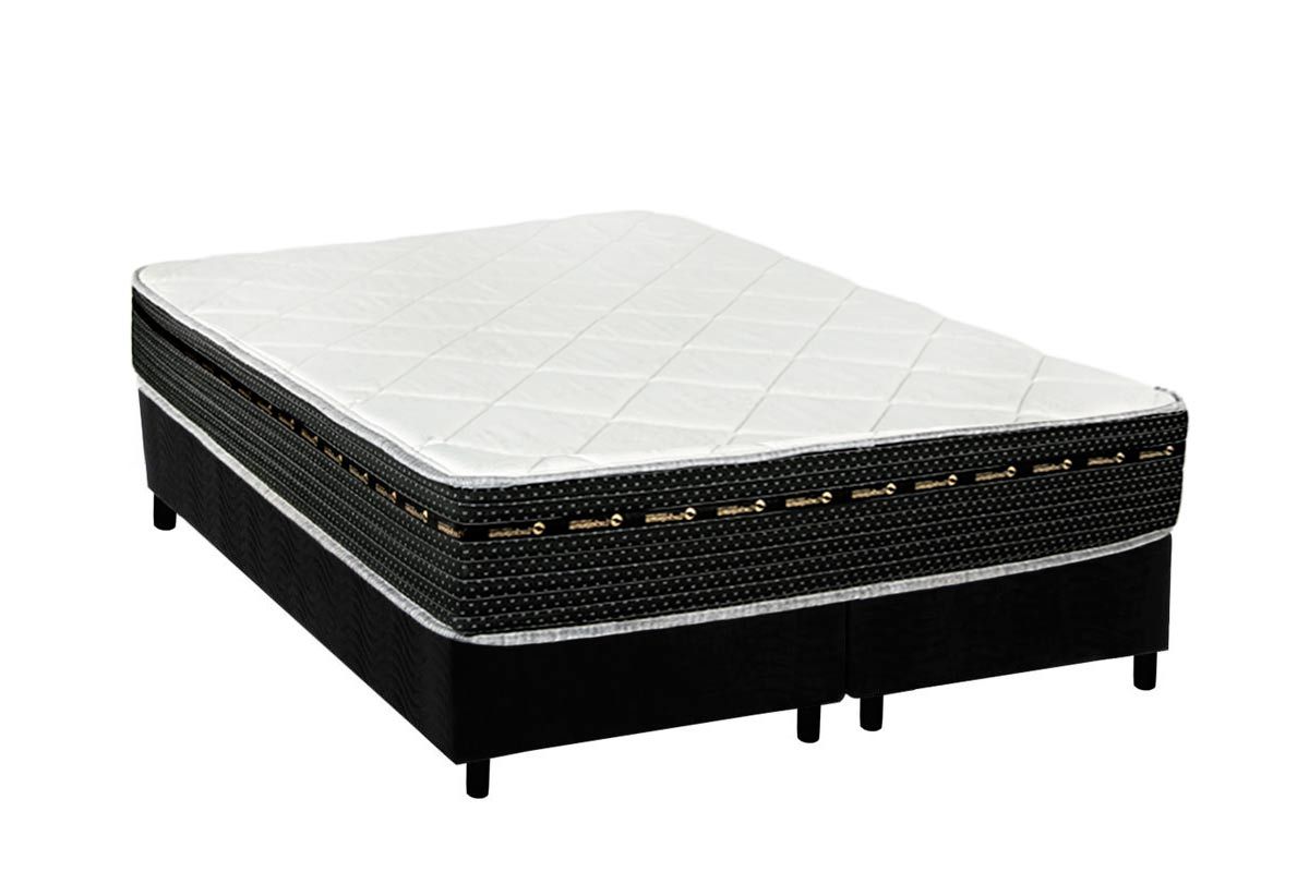 Cama Box CRC +Colchão Molas Eagle Luckspuma