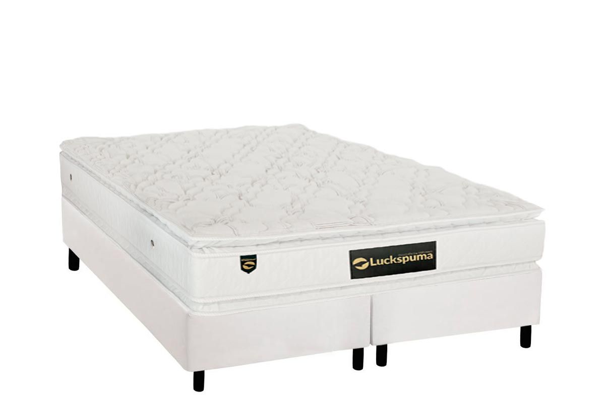 Cama Box CRC +Colchão Molas Satisfaction Luckspuma