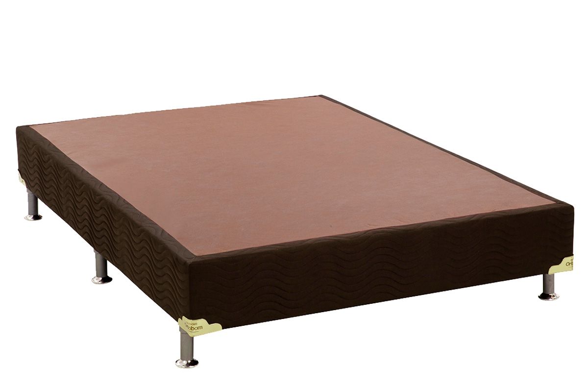 Cama Box Viúva Ortobom Physical Suede Brown 128x188x20