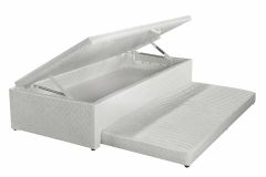 Cama Box Baú c/Auxiliar MH1444 Milano Jacquard White  - Herval