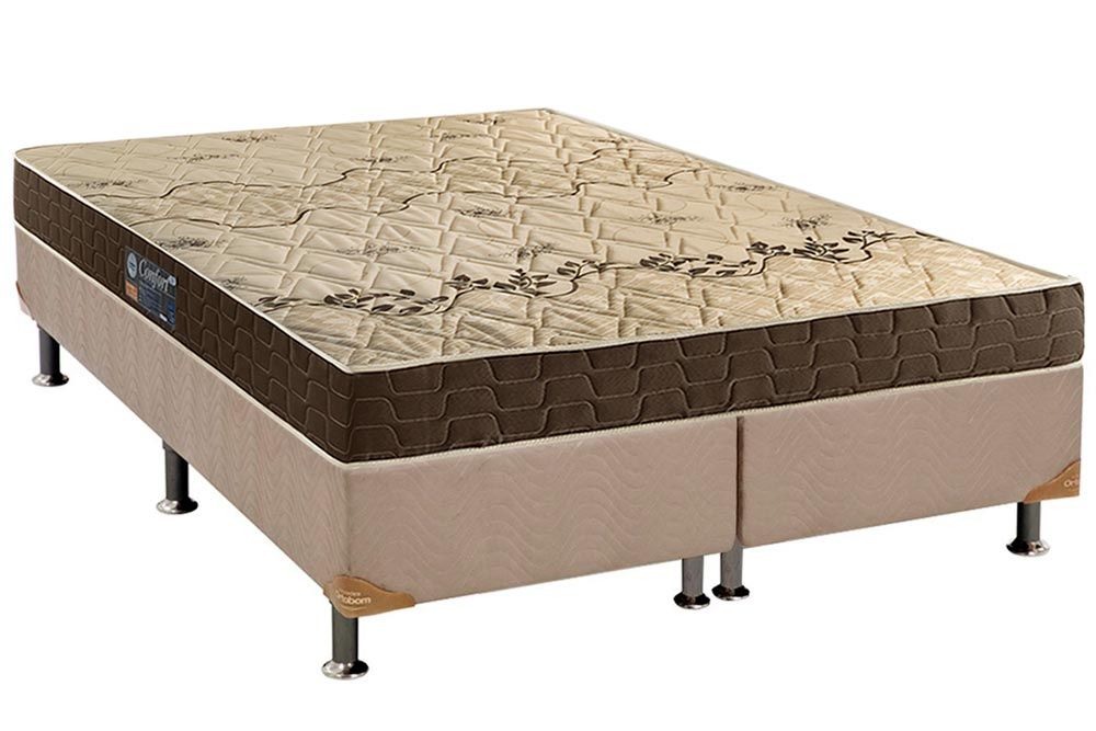 Cama Box CRC +Colchão Espuma D28 Confort Anjos