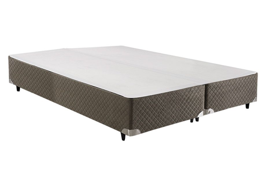 Cama Box Solteiro Herval Suede Velvet Gray 88x188x28