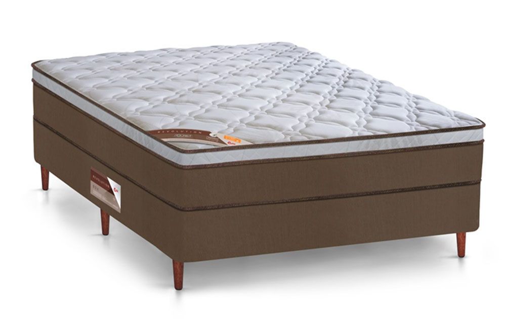 Cama Box CRC +Colchão Molas Revolution Castor
