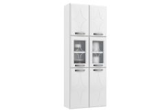 Paneleiro de Cozinha Telasul Duplo Rubi de Aço c/ 6 Portas (2 Portas de Vidro) 70cm