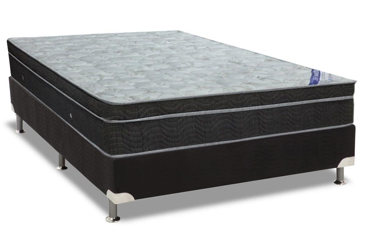 Cama Box CRC +Colchão Molas Light Ortobom