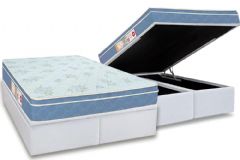 Cama Box Baú Filhão +Colchão Espuma D45 SleepMax Castor