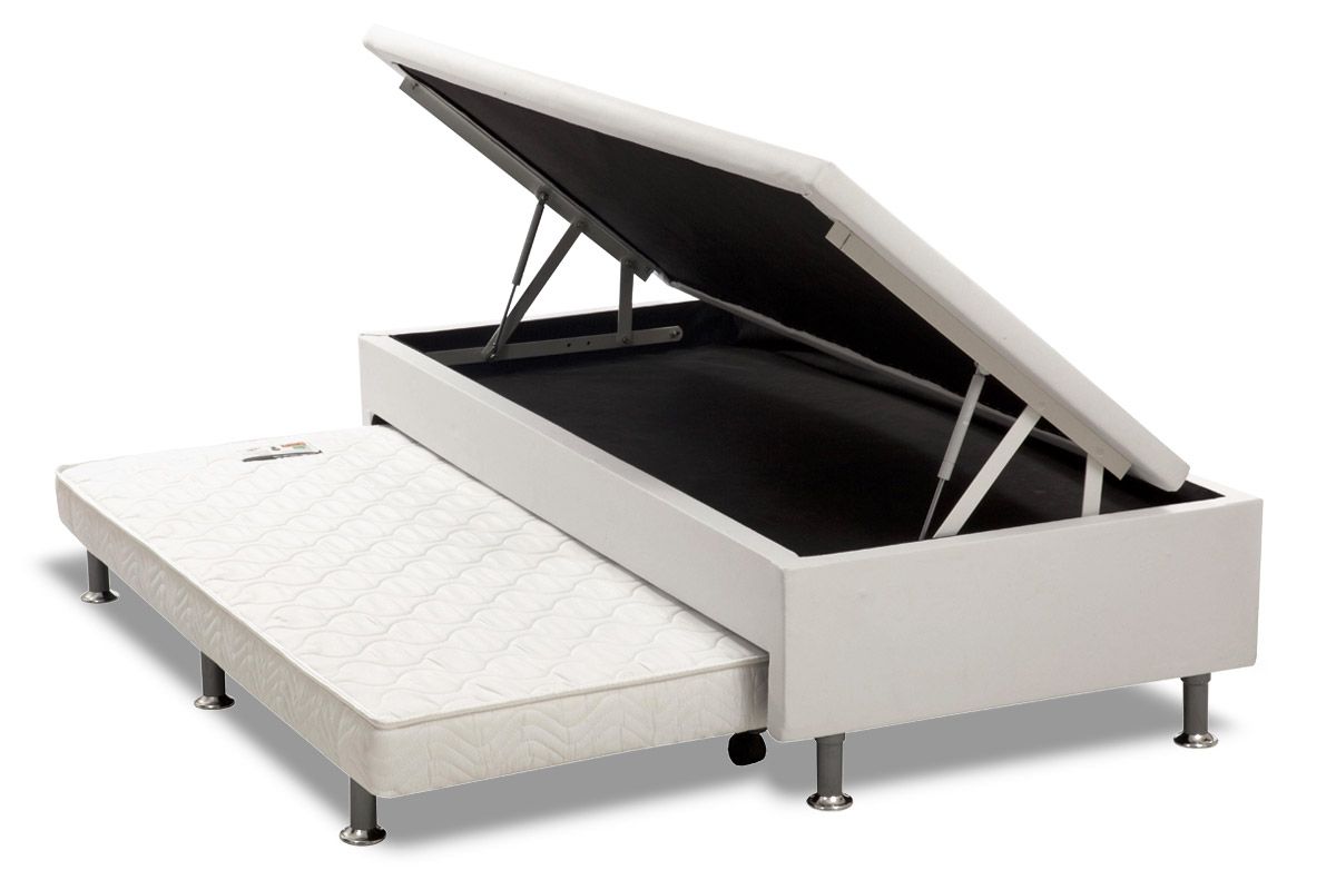 Cama Box Baú c/Auxiliar Ortobom Corano White