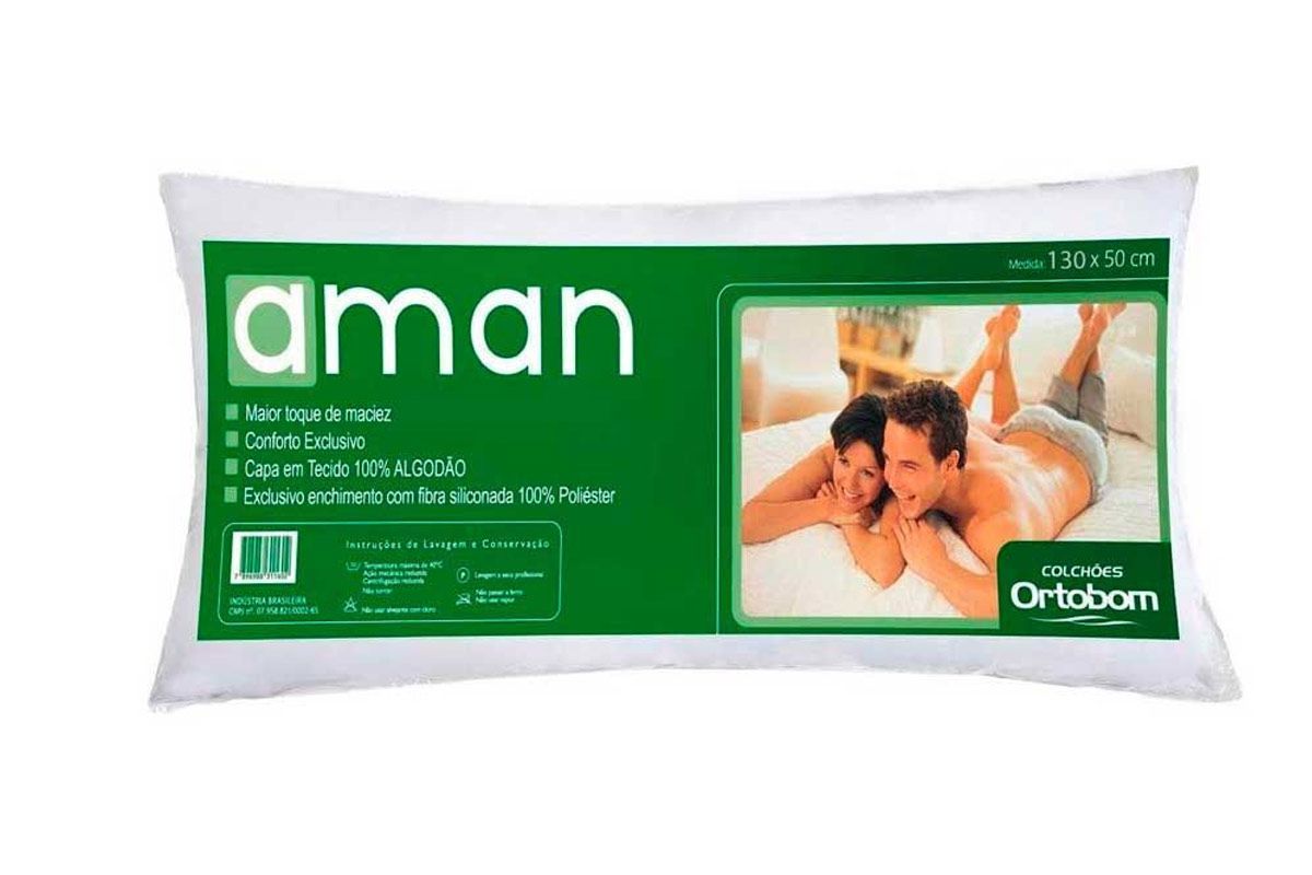 Travesseiro Fibras Pluma Aman Corpo Inteiro Ortobom 130x50