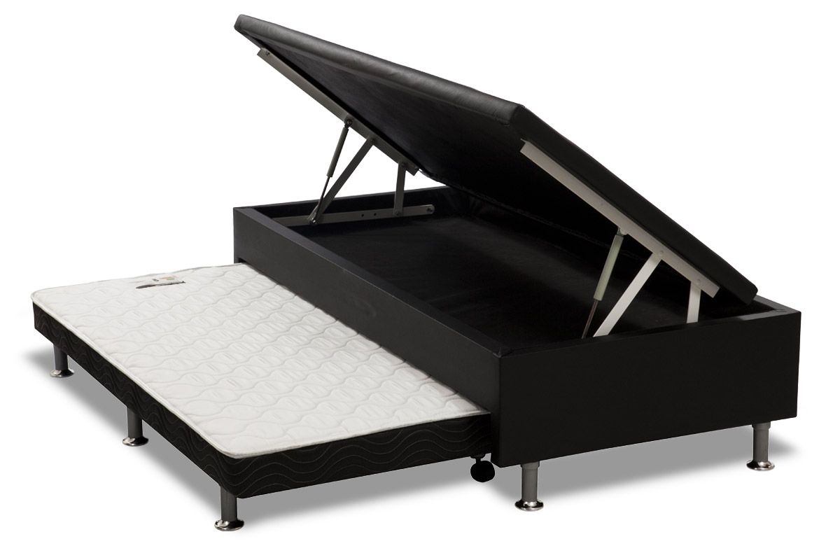 Cama Box Baú c/Auxiliar Ortobom Corano Black