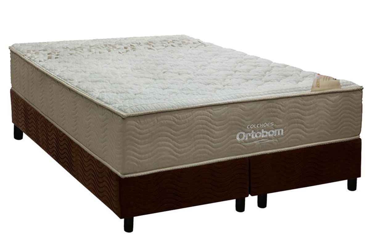 Cama Box CRC +Colchão Espuma D33 Viscomemory Ortobom