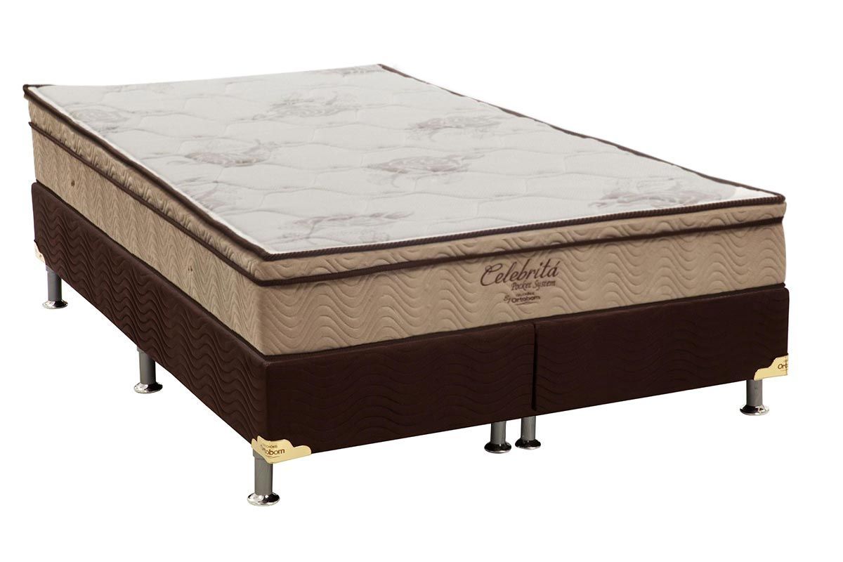 Cama Box CRC +Colchão Molas Celebrita Ortobom