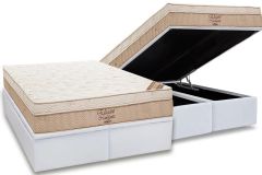 Cama Box Baú Filhão +Colchão Molas Elegant Ortobom