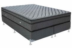 Cama Box: Colchão Molas Ortobom Hotelaria Nanolastic Orthotel Superluxo + Base CRC Suede Gray