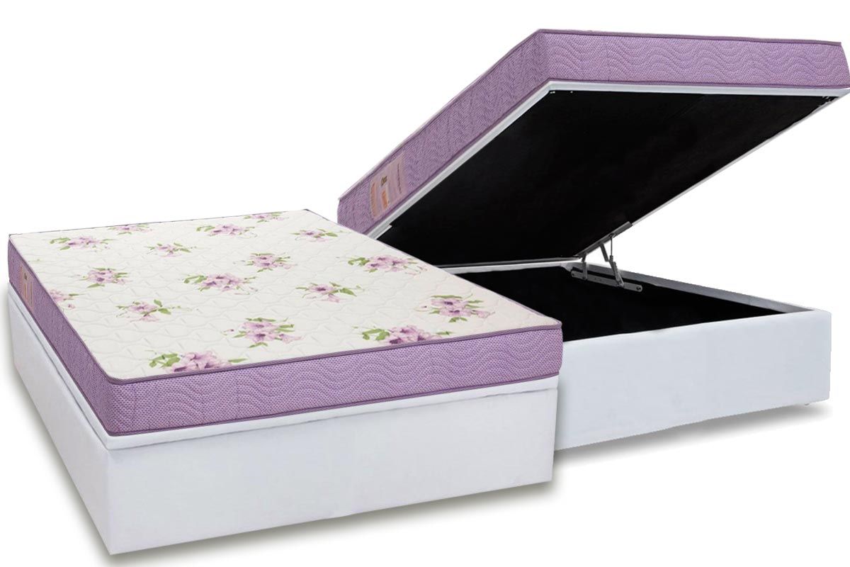 Cama Box Baú CRC +Colchão D23 Physical Super Ortobom