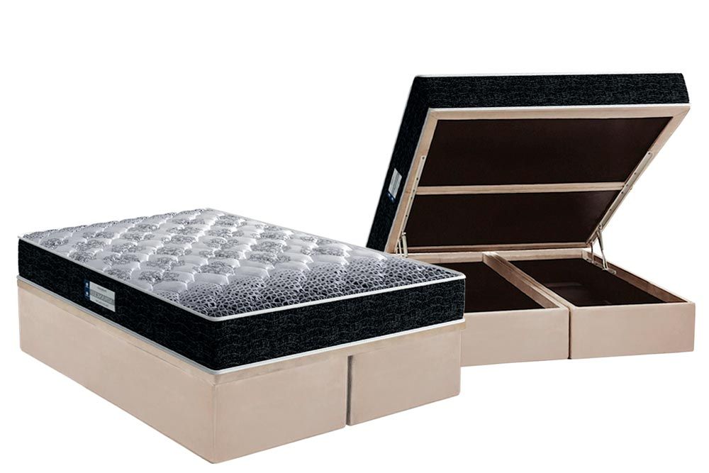 Cama Box Baú CRC +Colchão Ortopédico Tech1500 Probel