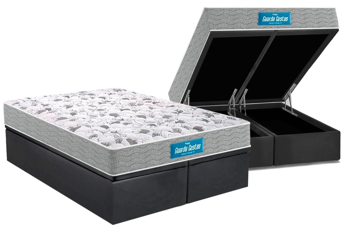 Cama Box Baú CRC +Colchão Ortopédico Extreme Probel