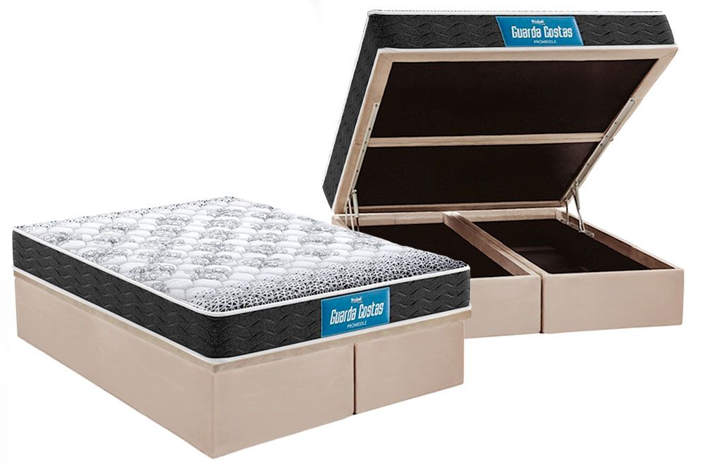 Cama Box Baú CRC +Colchão Ortopédico Middle Probel