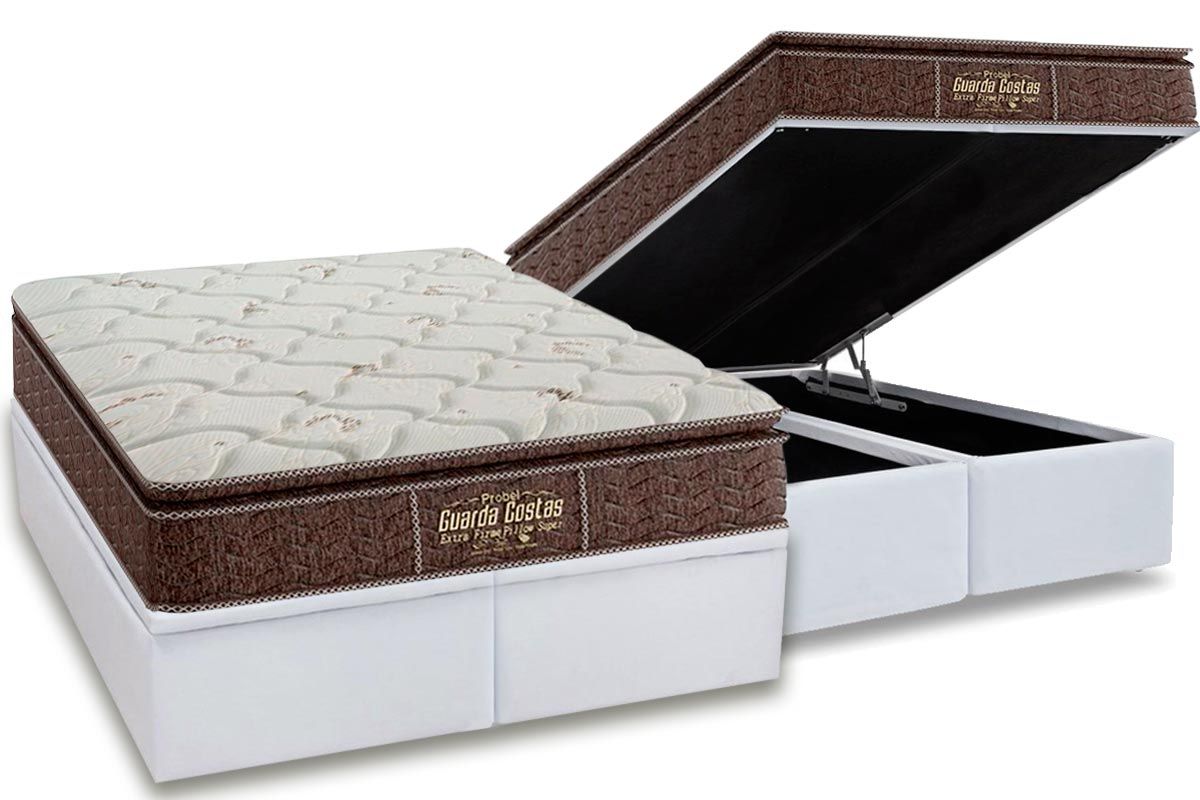 Cama Box Baú CRC +Colchão Ortopédico E. Firme Probel