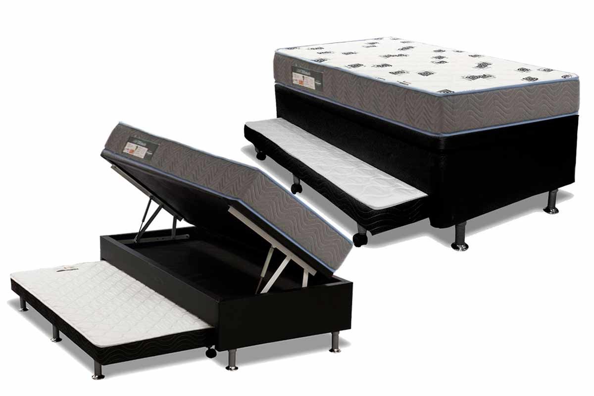 Cama Baú c/Aux CRC +Colchão D33 Ortobom