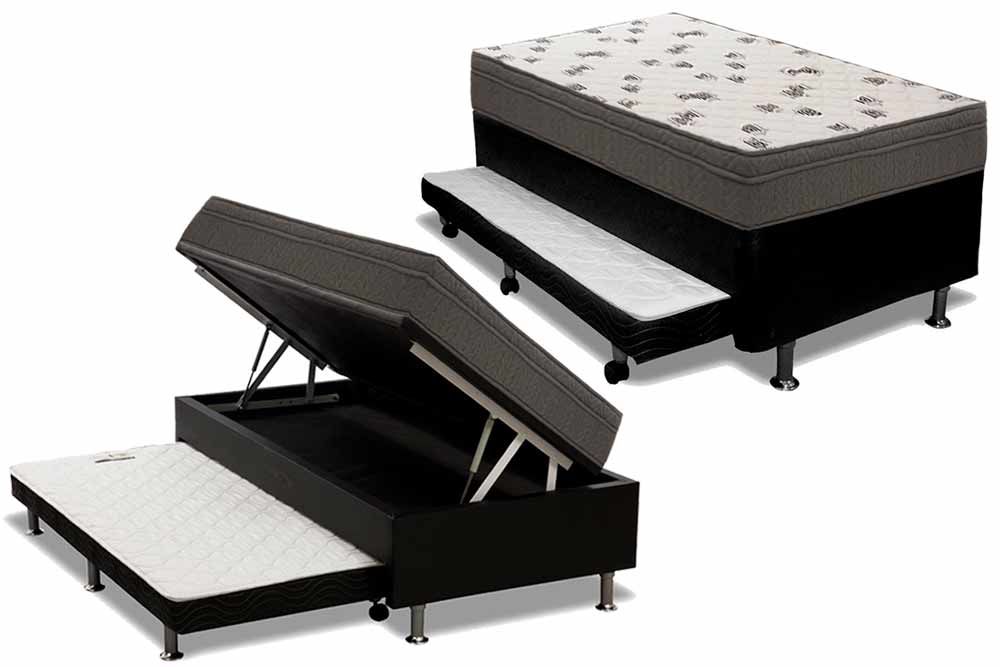 Cama Baú c/Aux CRC +Colchão D45 Ortobom