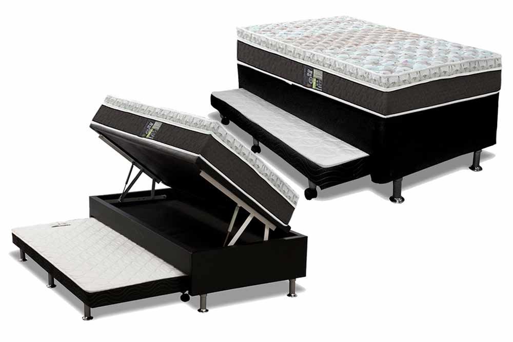 Cama Baú c/Aux CRC +Colchão Molas Class Castor