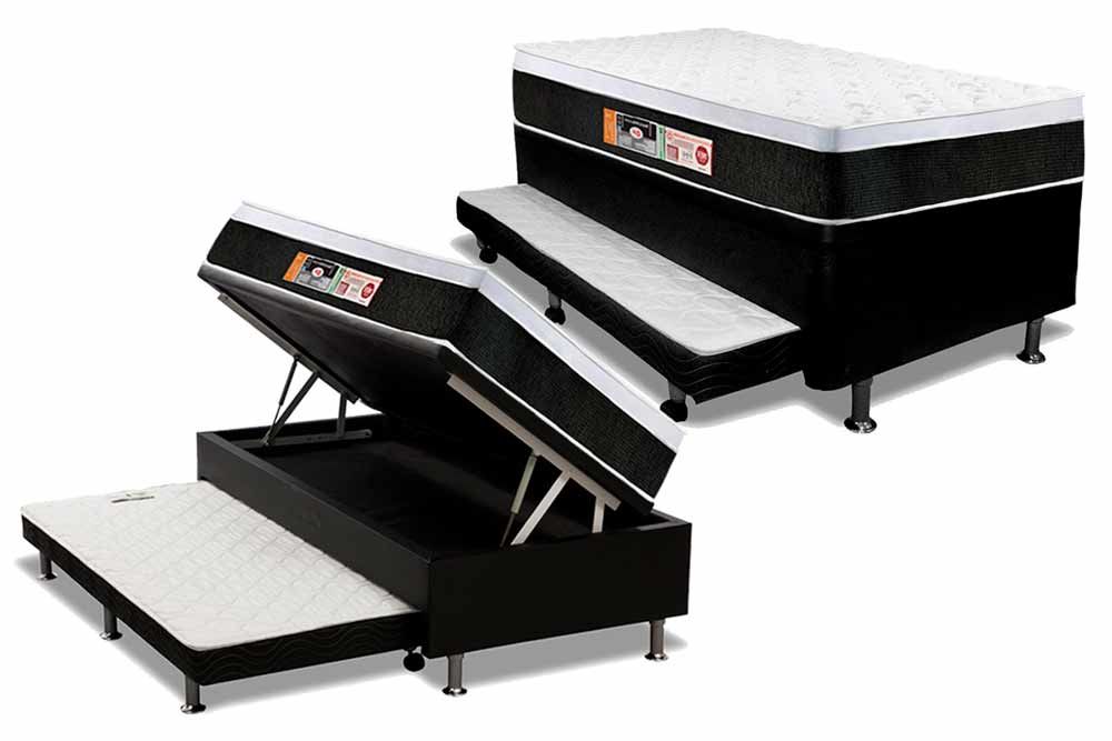 Cama Baú c/Aux CRC +Colchão D45 Castor