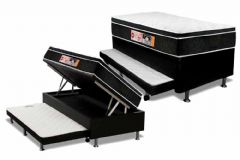 Cama Baú c/Aux Filhão +Colchão D33 Castor
