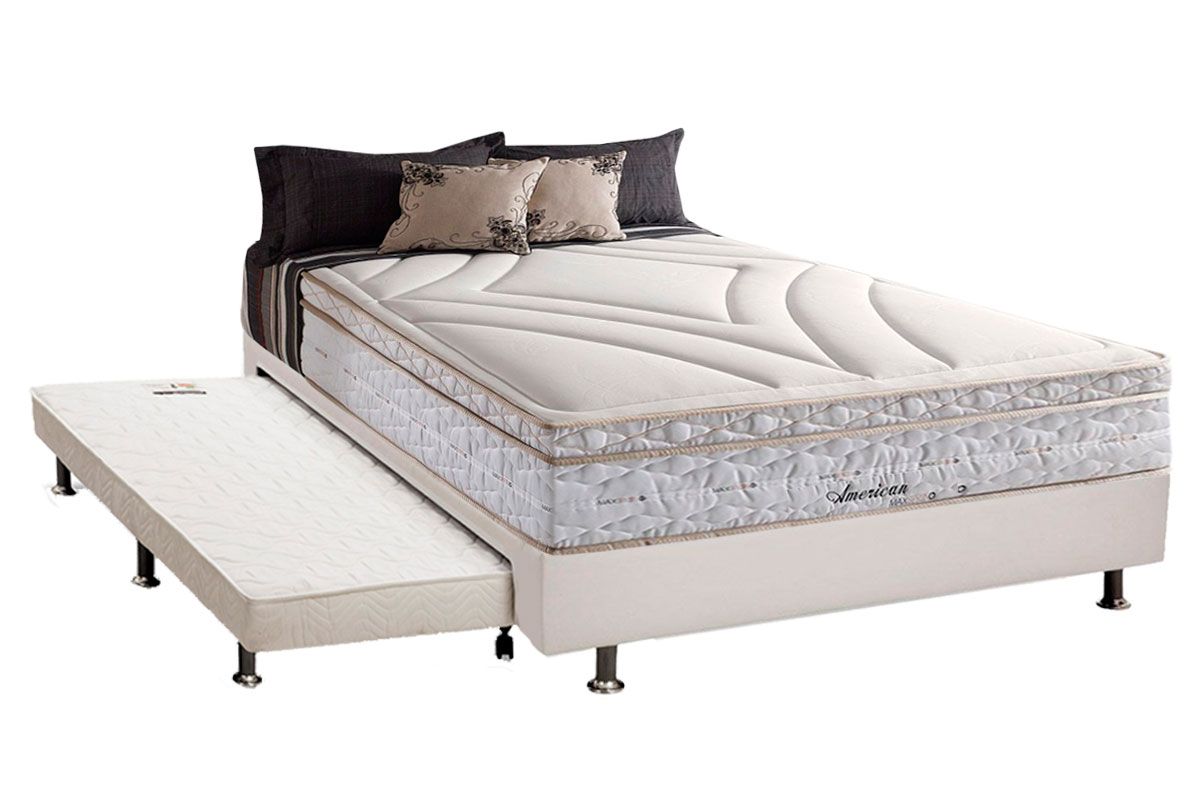 Cama Box c/Aux CRC +Colchão Molas American Herval