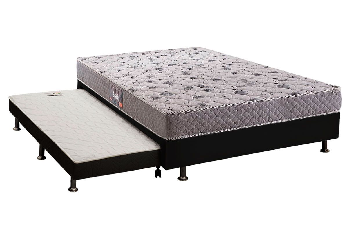 Cama Box CRC +Colchão Ortopédico Black Herval